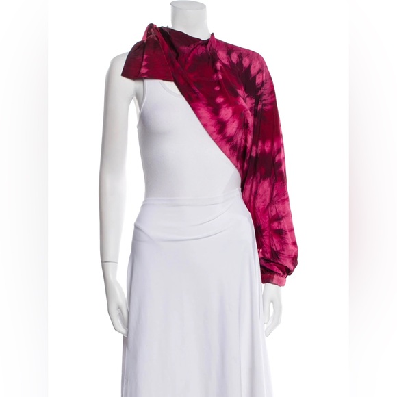 Johanna OrtizTie-Dye Print One-Shoulder Crop Top size 6 and 4